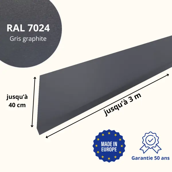 Habillage de rive Gris Graphite Mat - 2