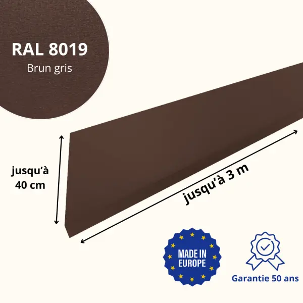 Habillage de rive Brun Gris Mat - 2