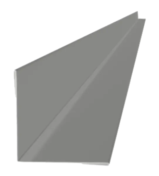 Profil d'angle intérieur pour tole de bardage Aluminium Gris Brillant - 1