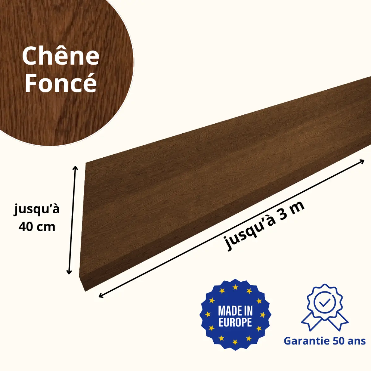 Habillage de rive Chêne Foncé