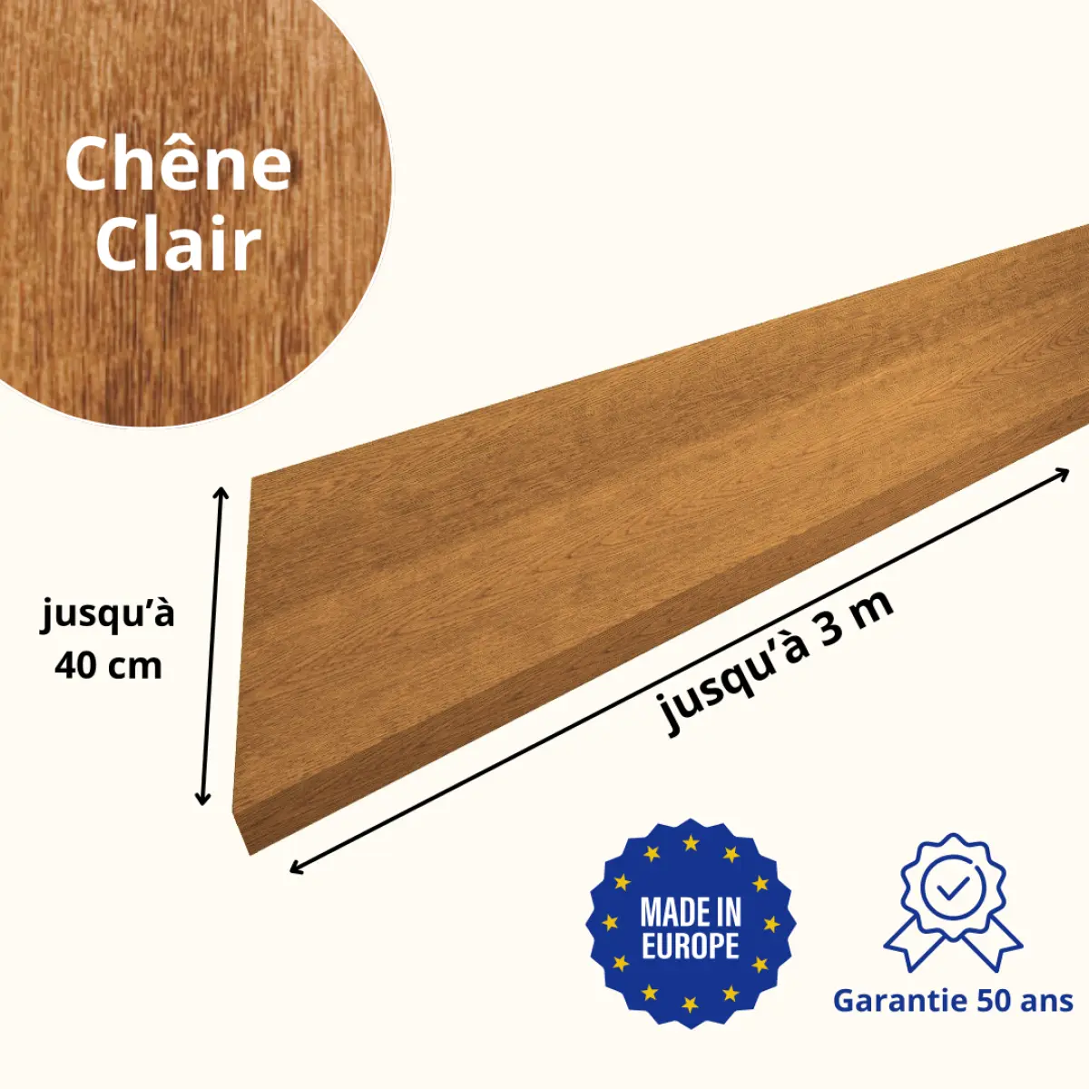 Habillage de rive Chêne Clair 3D