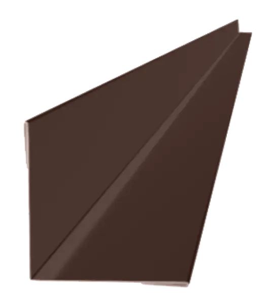 Profil d'angle intérieur pour tole de bardage Brun Chocolat Mat