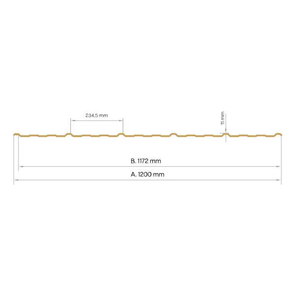 Tôle imitation tuile Horizon Rouge Mat - 4