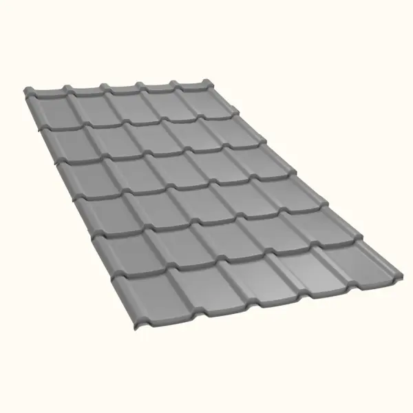 Tôle imitation tuile Allano Gris brillant - 3