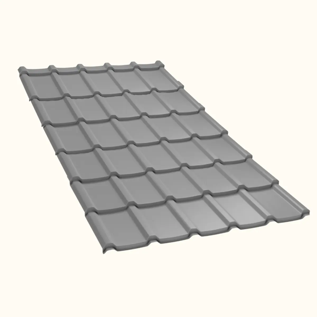 Tôle imitation tuile Allano Gris brillant