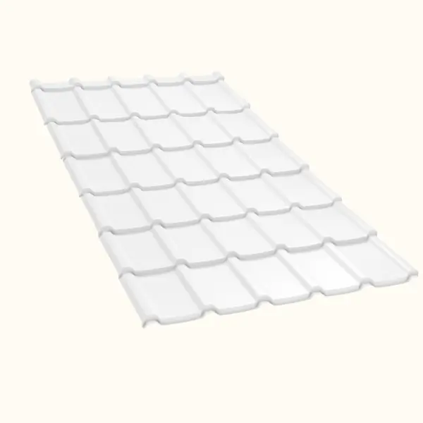 Tôle imitation tuile Allano Blanc Brillant - 3