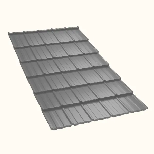 Tôle imitation tuile Horizon Gris Clair Brillant - 3