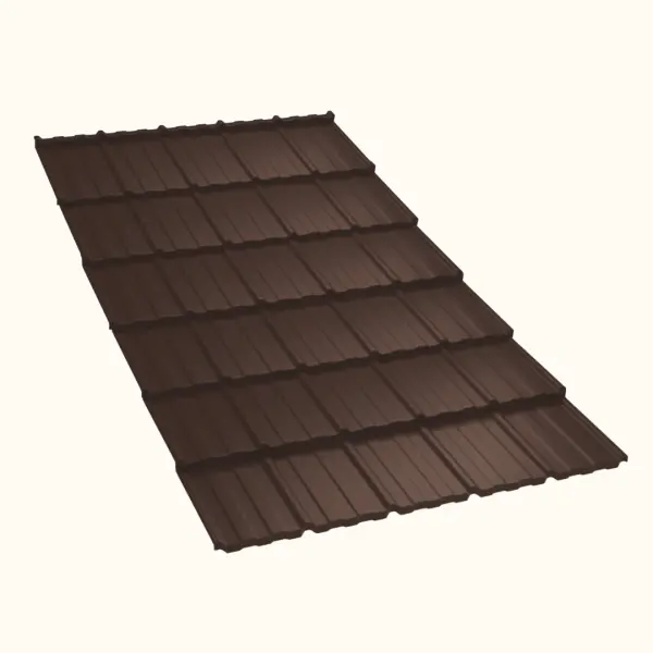 Tôle imitation tuile Horizon Brun Gris Mat - 3