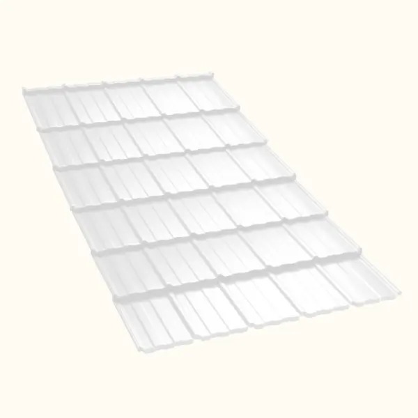 Tôle imitation tuile Horizon Blanc Brillant - 3