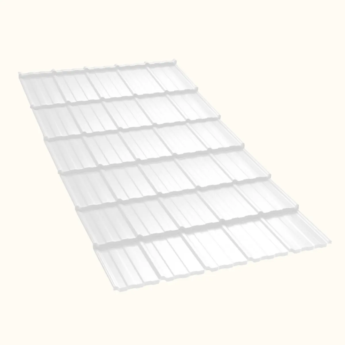 Tôle imitation tuile Horizon Blanc Brillant