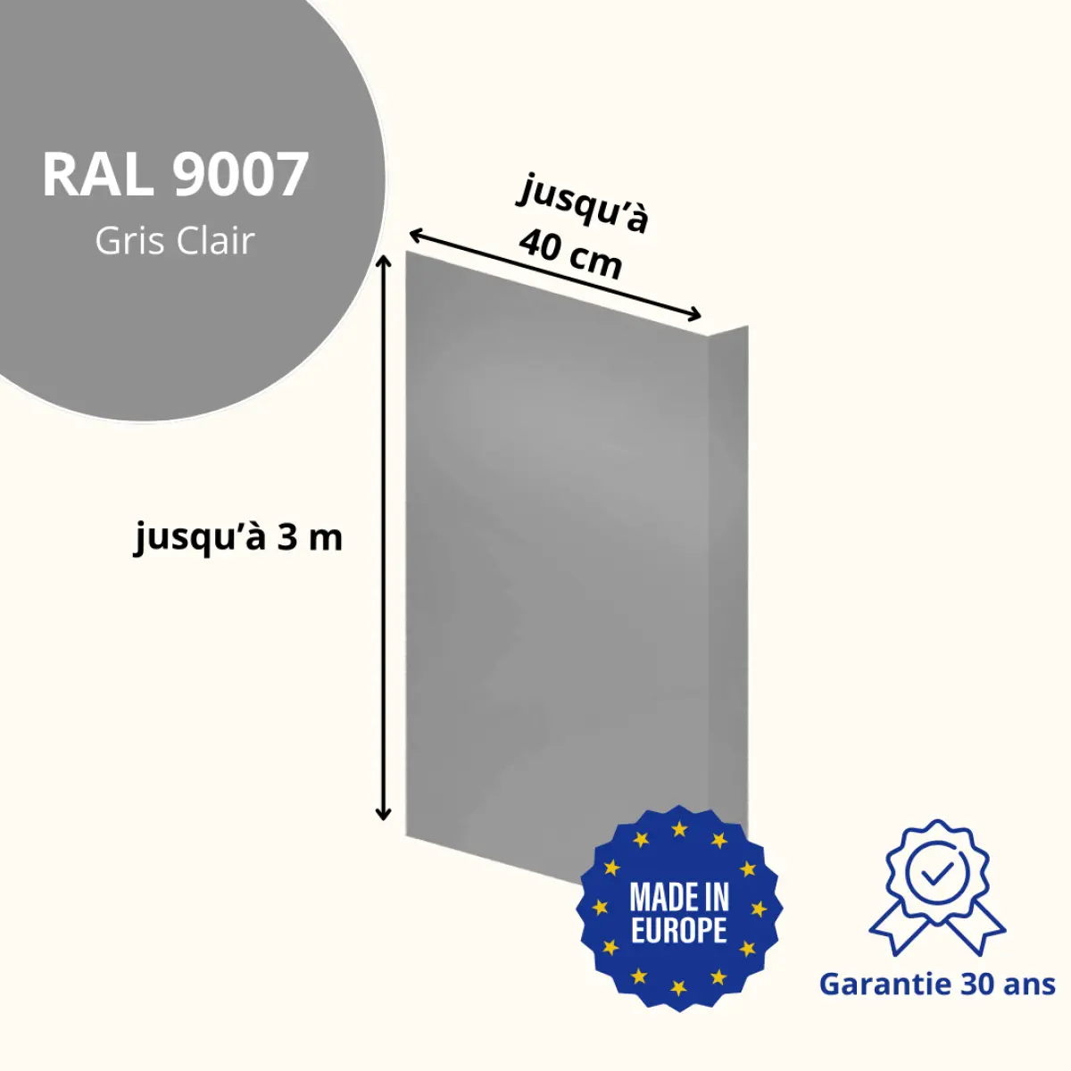 Habillage de tableau Gris Clair Brillant