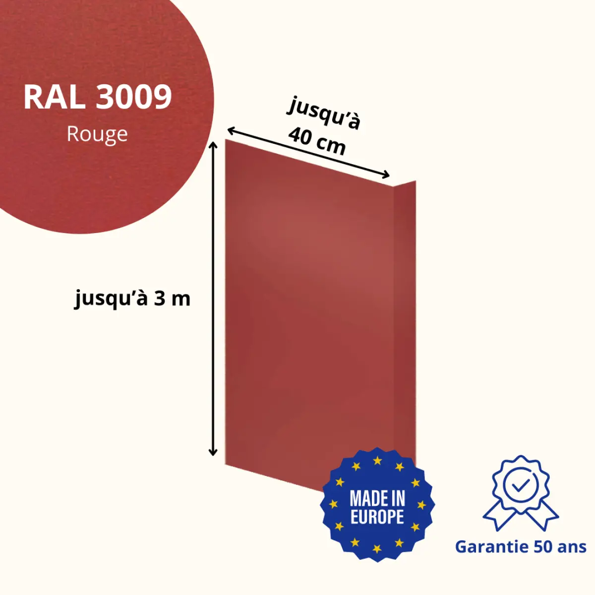 Habillage de tableau Rouge Mat