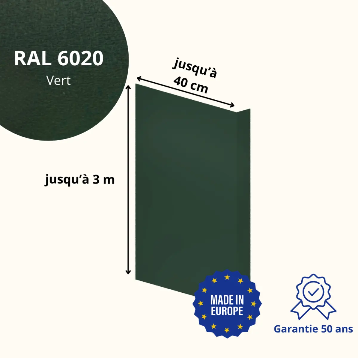 Habillage de tableau Vert Mat