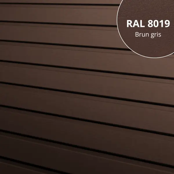 Panneau de bardage bac acier Plano Brun Gris Mat