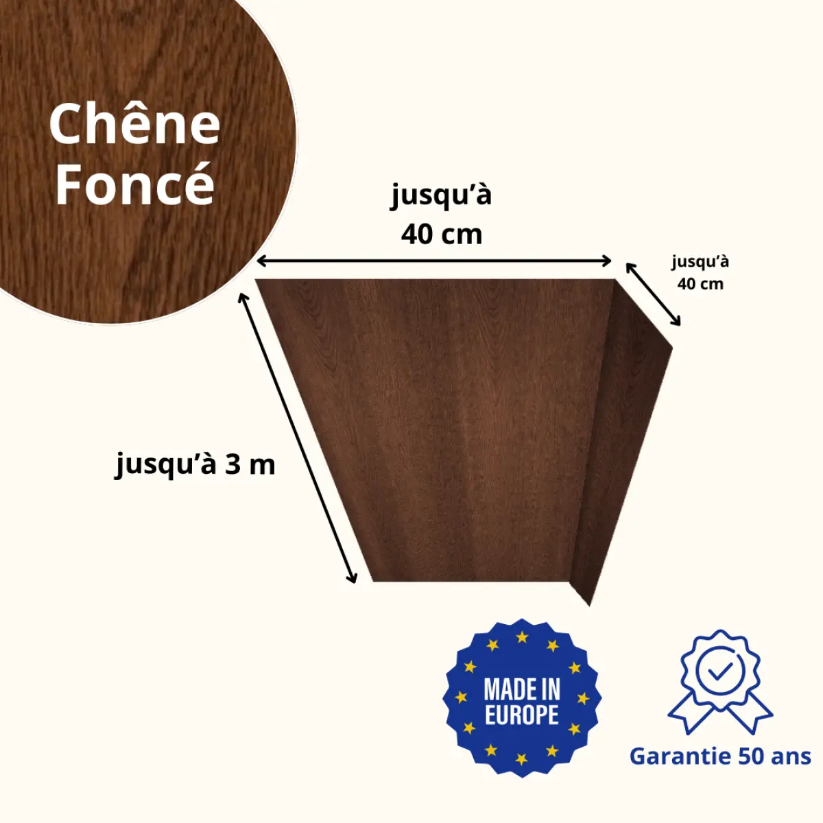 Habillage de linteau Chêne Foncé