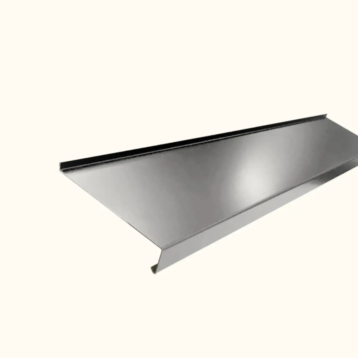 Appui de fenêtre avec rebord Gris Clair Brillant