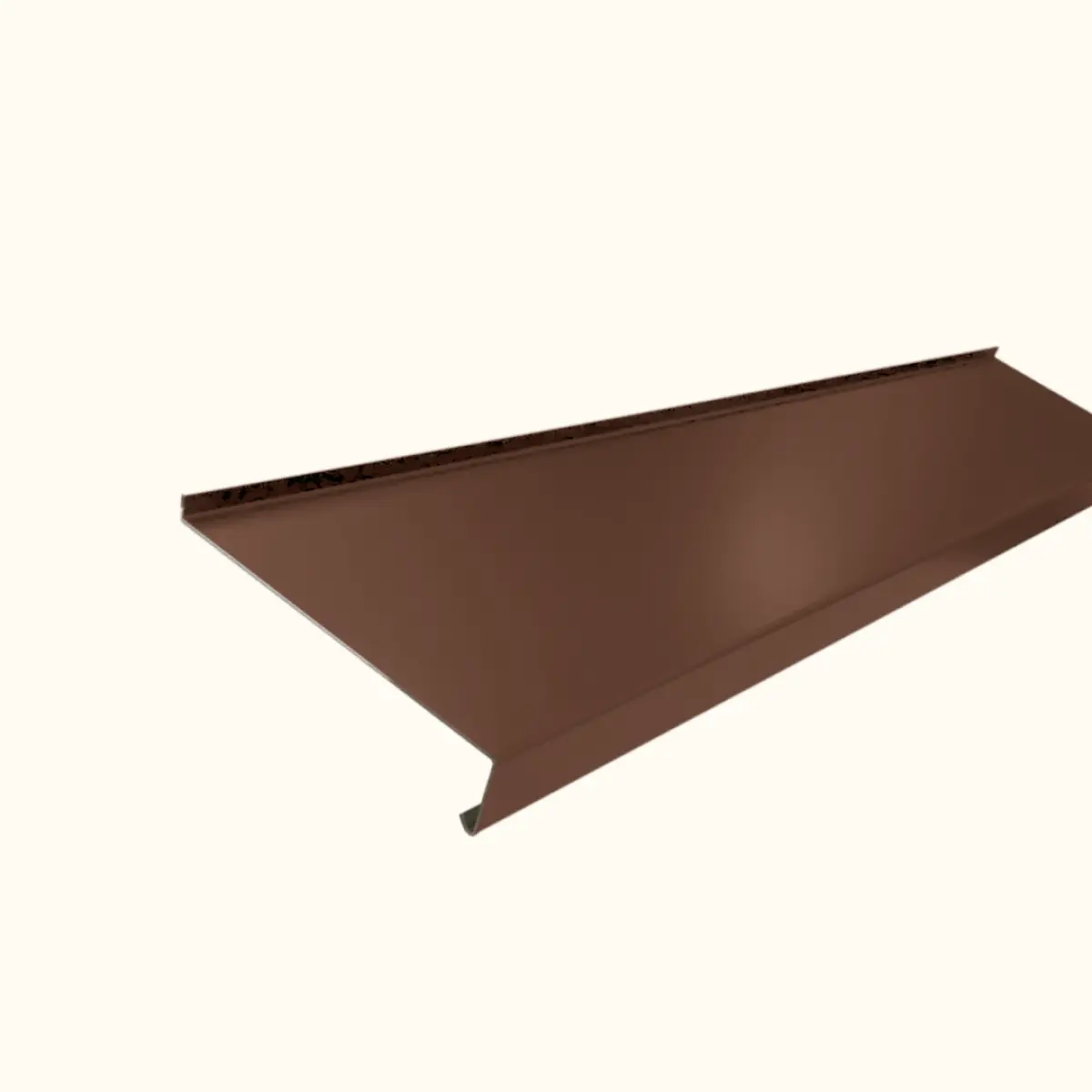 Appui de fenêtre avec rebord Marron Mat