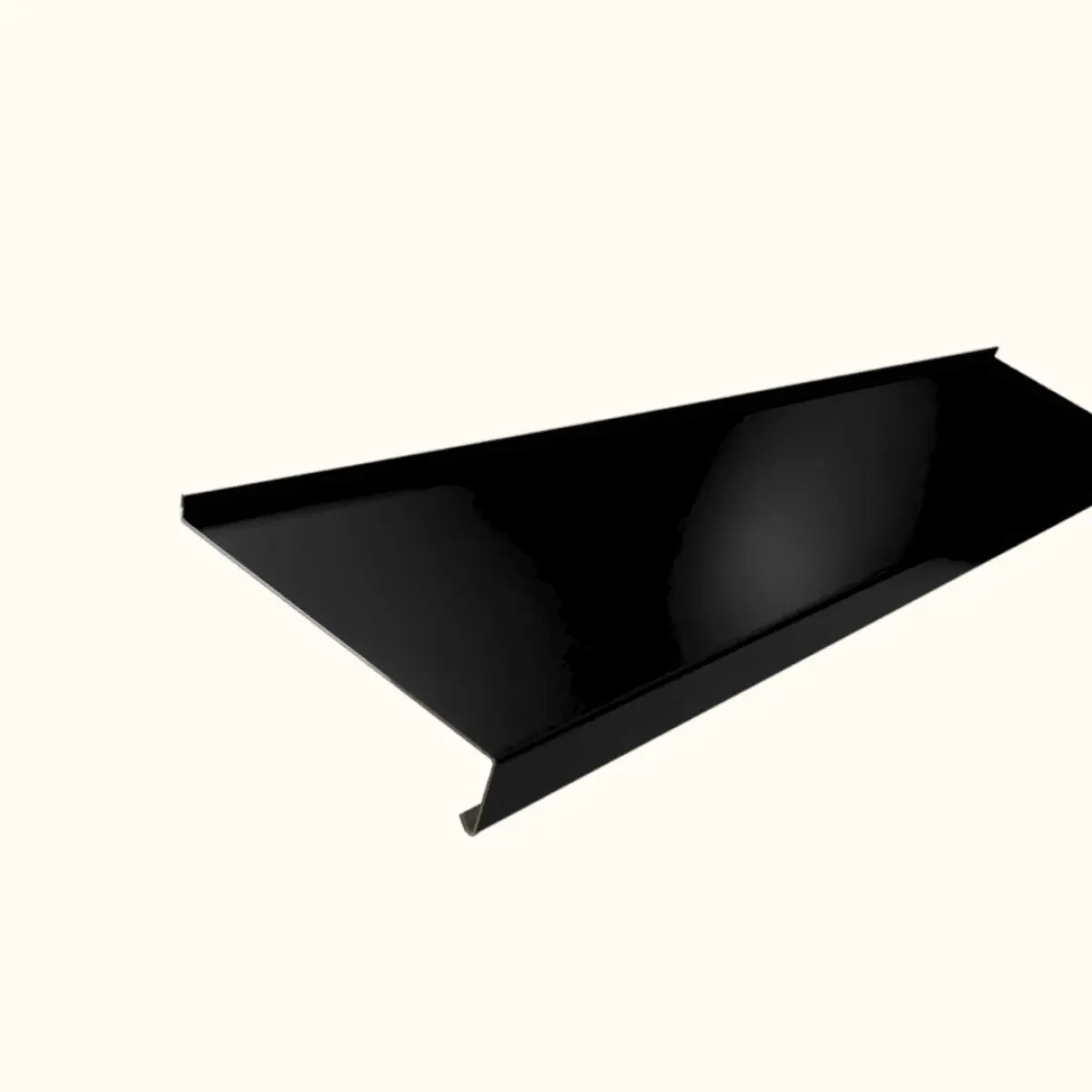 Appui de fenêtre avec rebord Noir Mat