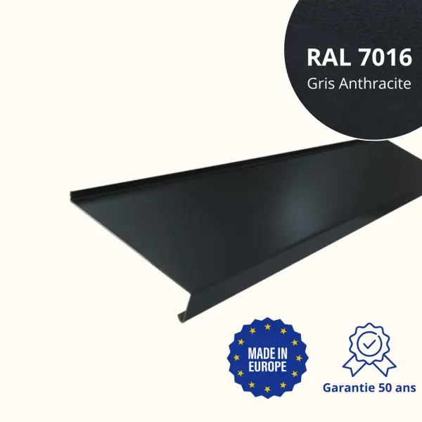 Appui de fenêtre avec rebord Gris Anthracite Mat - 1