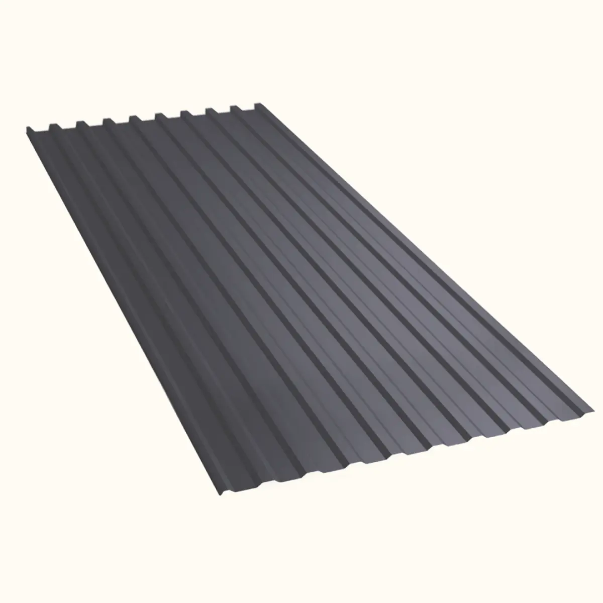 Tôle de toiture bac acier Medio Gris Graphite mat