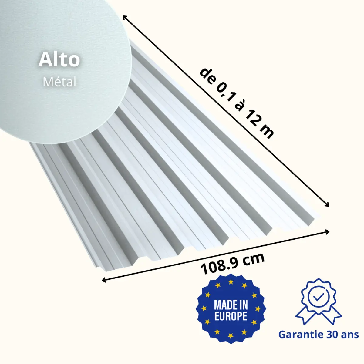 Tôle de toiture bac acier Alto Métal