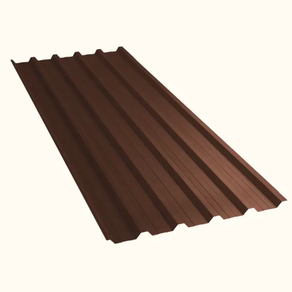 Tôle de toiture bac acier Alto Marron mat - 4