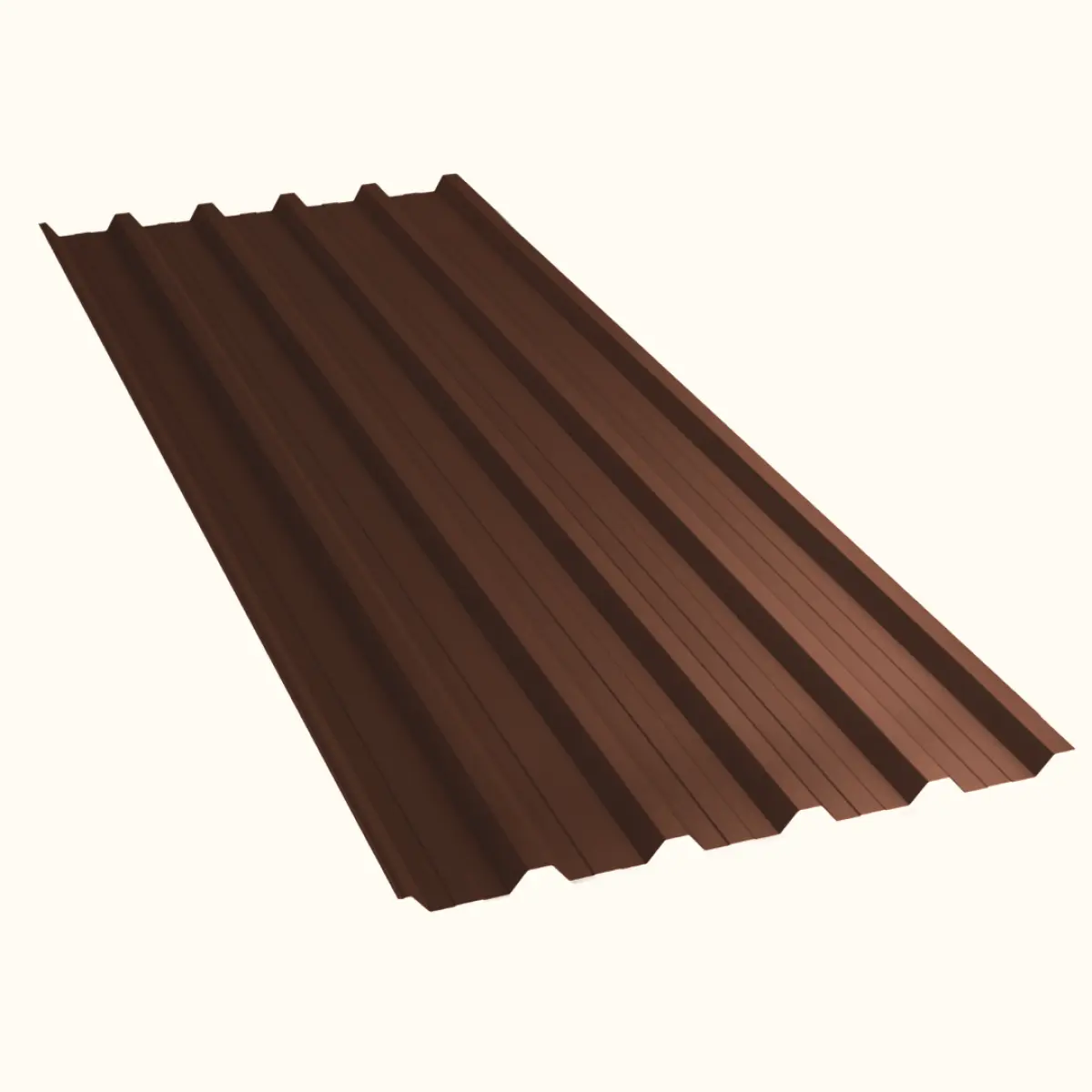 Tôle de toiture bac acier Alto Marron mat