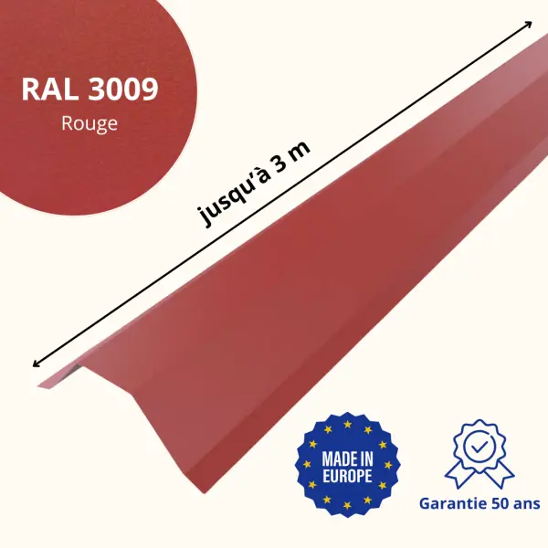 Faitière pour toiture Savanna Rouge mat - 2