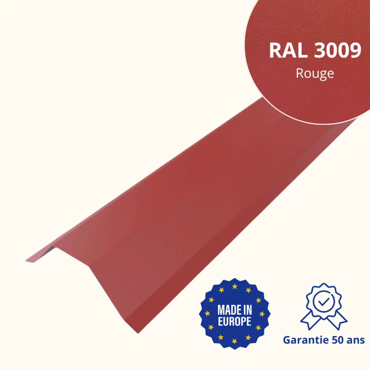 Faitière pour toiture Savanna Rouge mat