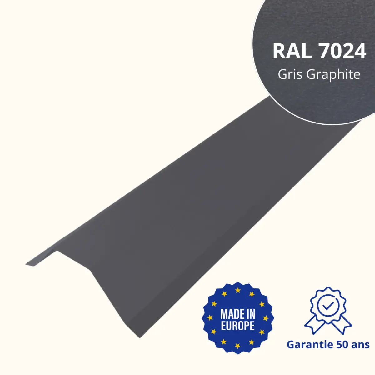 Faitière pour toiture Savanna Gris Graphite mat