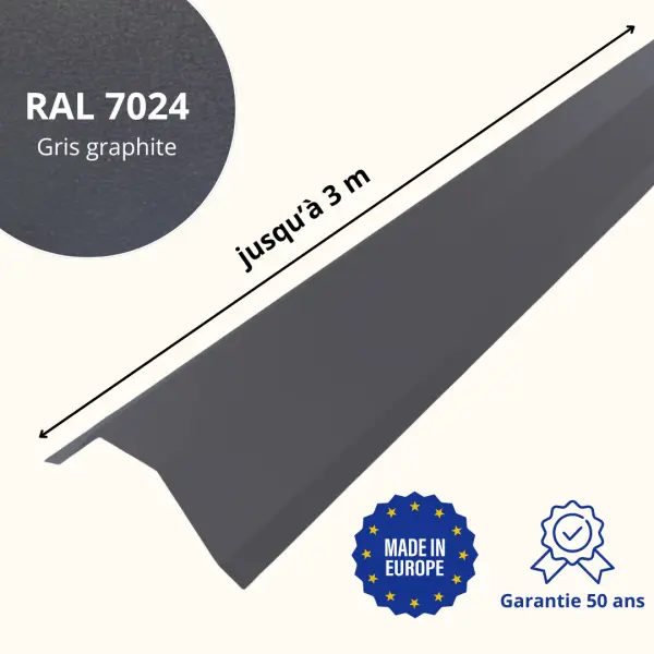 Faitière pour toiture Savanna Gris Graphite Mat - 2