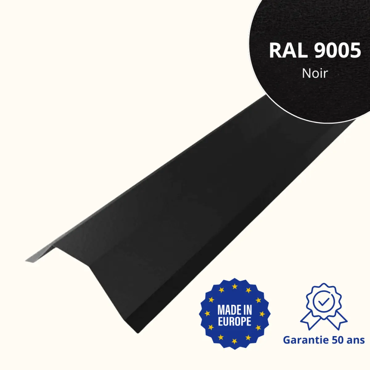 Faitière pour toiture Savanna Noir mat