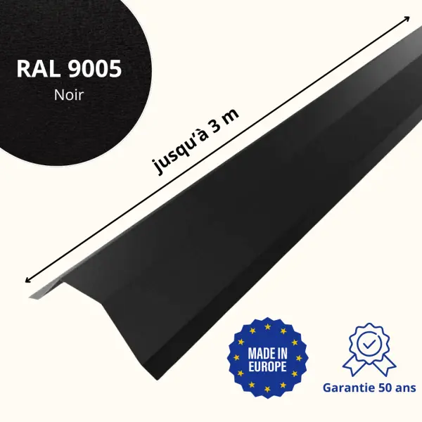 Faitière pour toiture Savanna Noir mat - 2