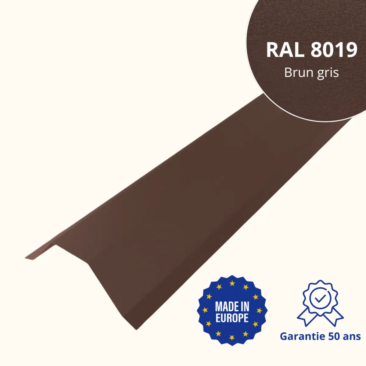 Faitière pour toiture Savanna Brun Gris mat