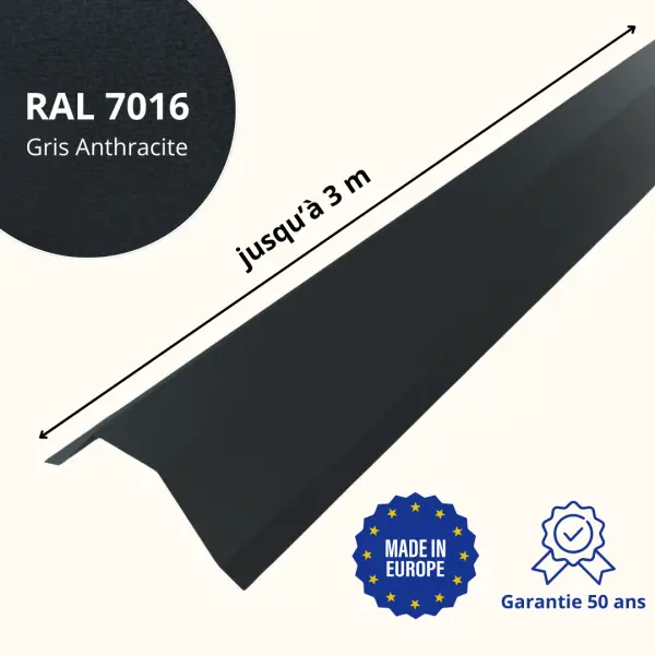 Faitière pour toiture Savanna Gris Anthracite mat - 2