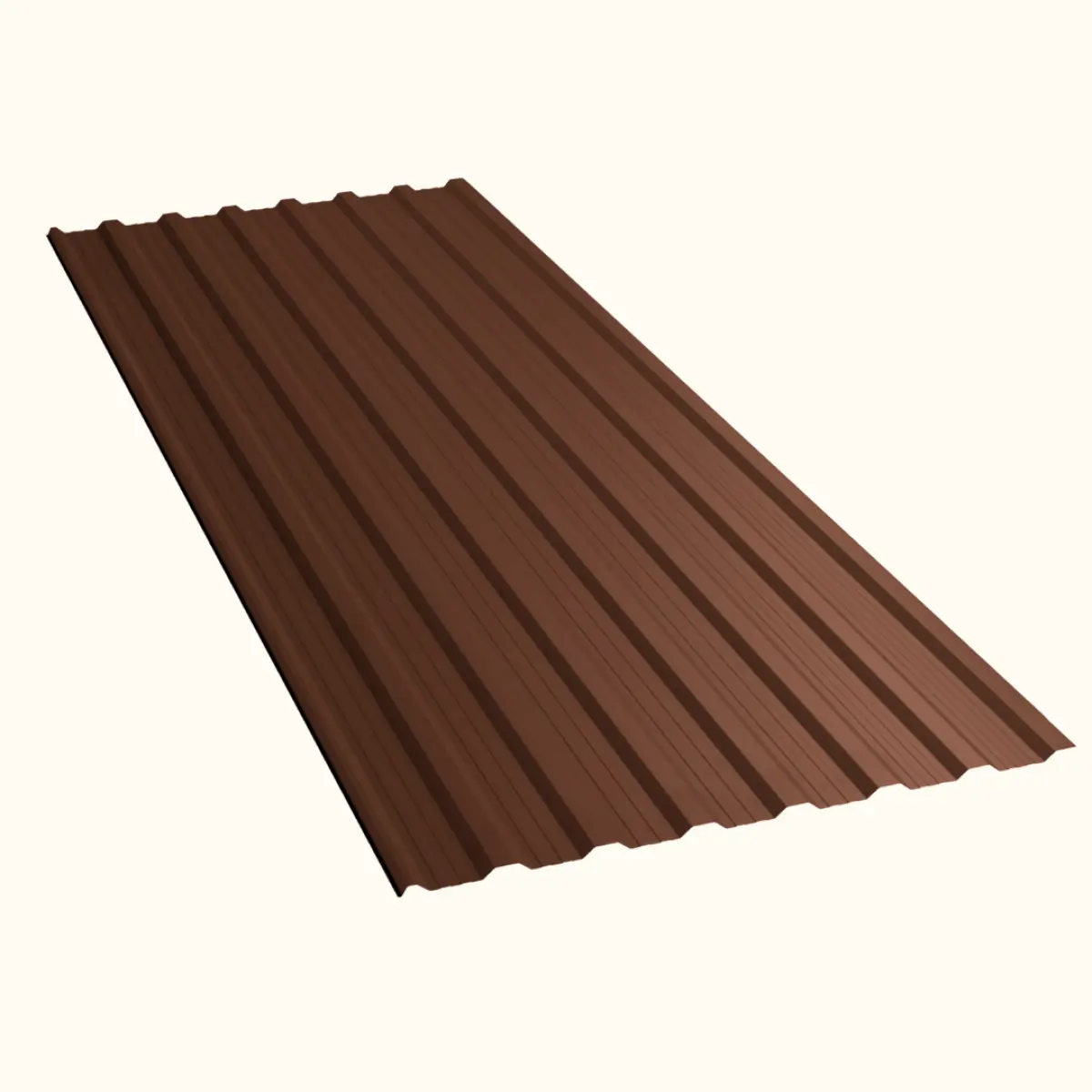 Tôle de toiture bac acier Vigo Marron mat