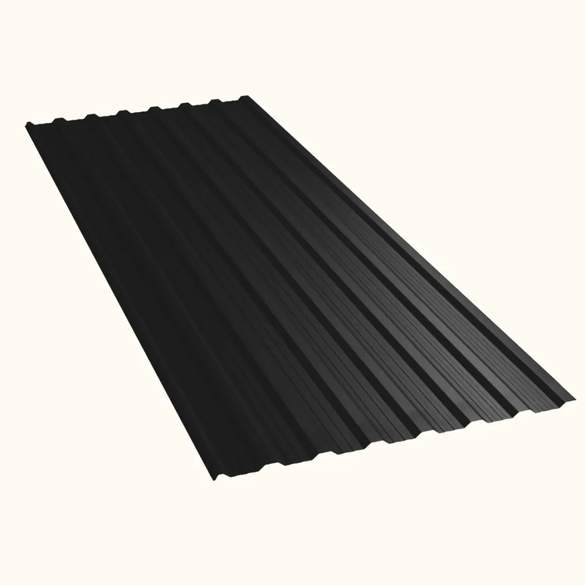 Tôle de toiture bac acier Vigo Noir mat