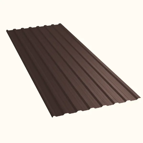 Tôle de toiture bac acier Vigo Brun Gris mat - 4