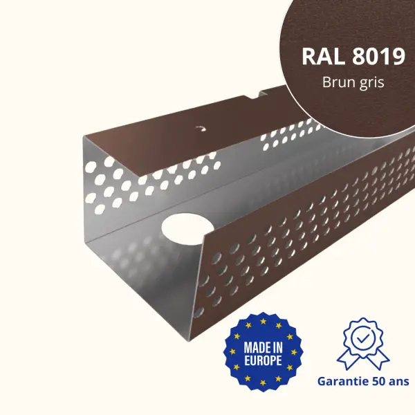 Profil de ventilation pour faîtage de toiture Savanna Brun Gris Mat