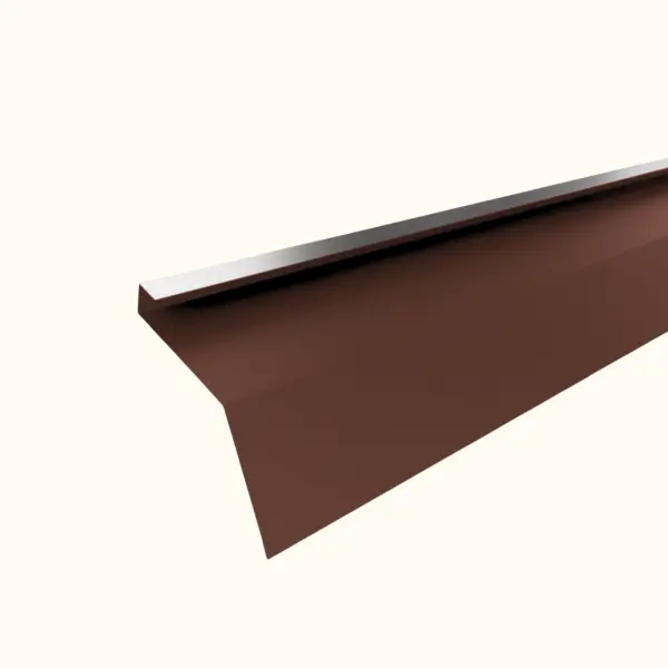Tôle de gouttière avec surplomb pour toiture Savanna Marron mat - 4