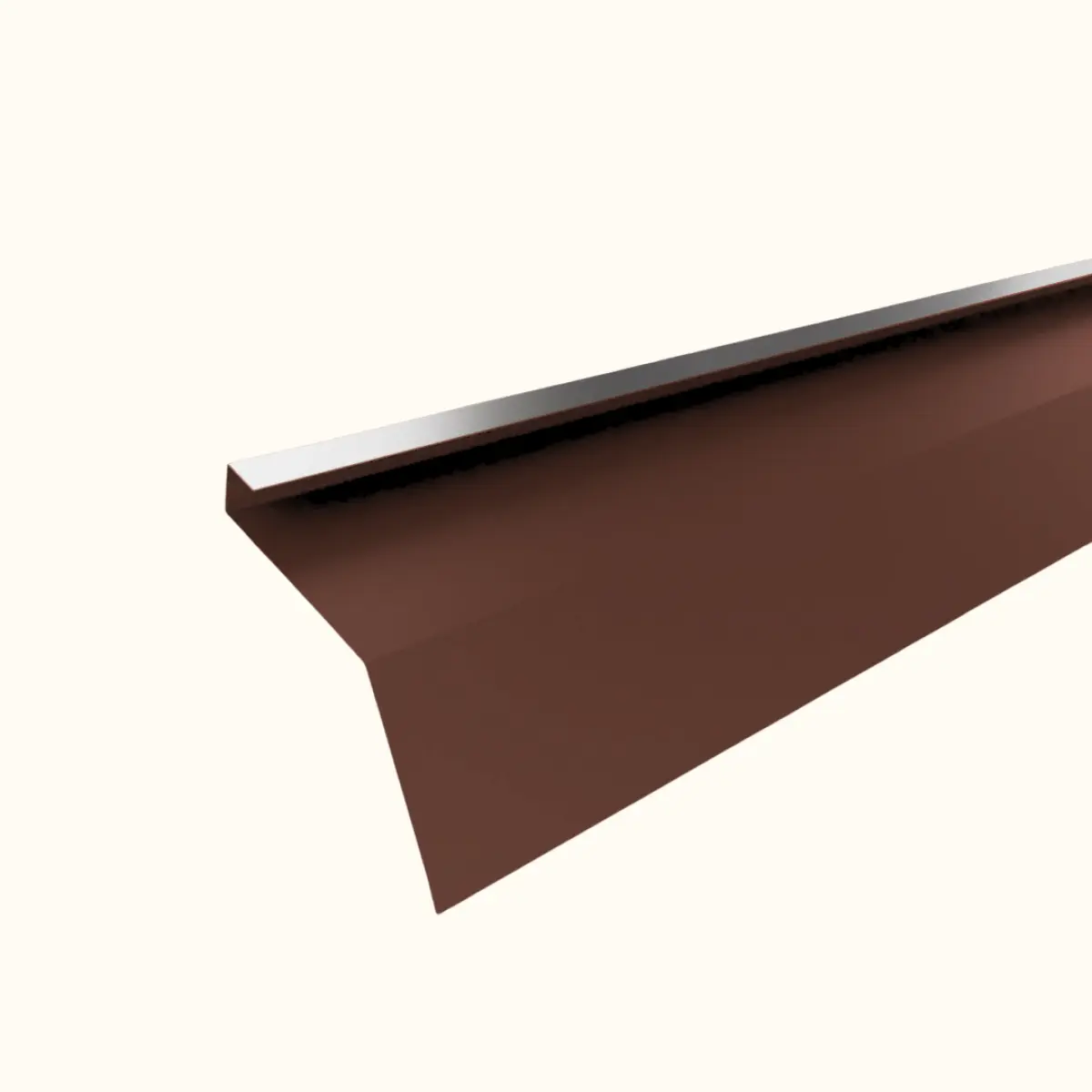 Tôle de gouttière avec surplomb pour toiture Savanna Marron mat