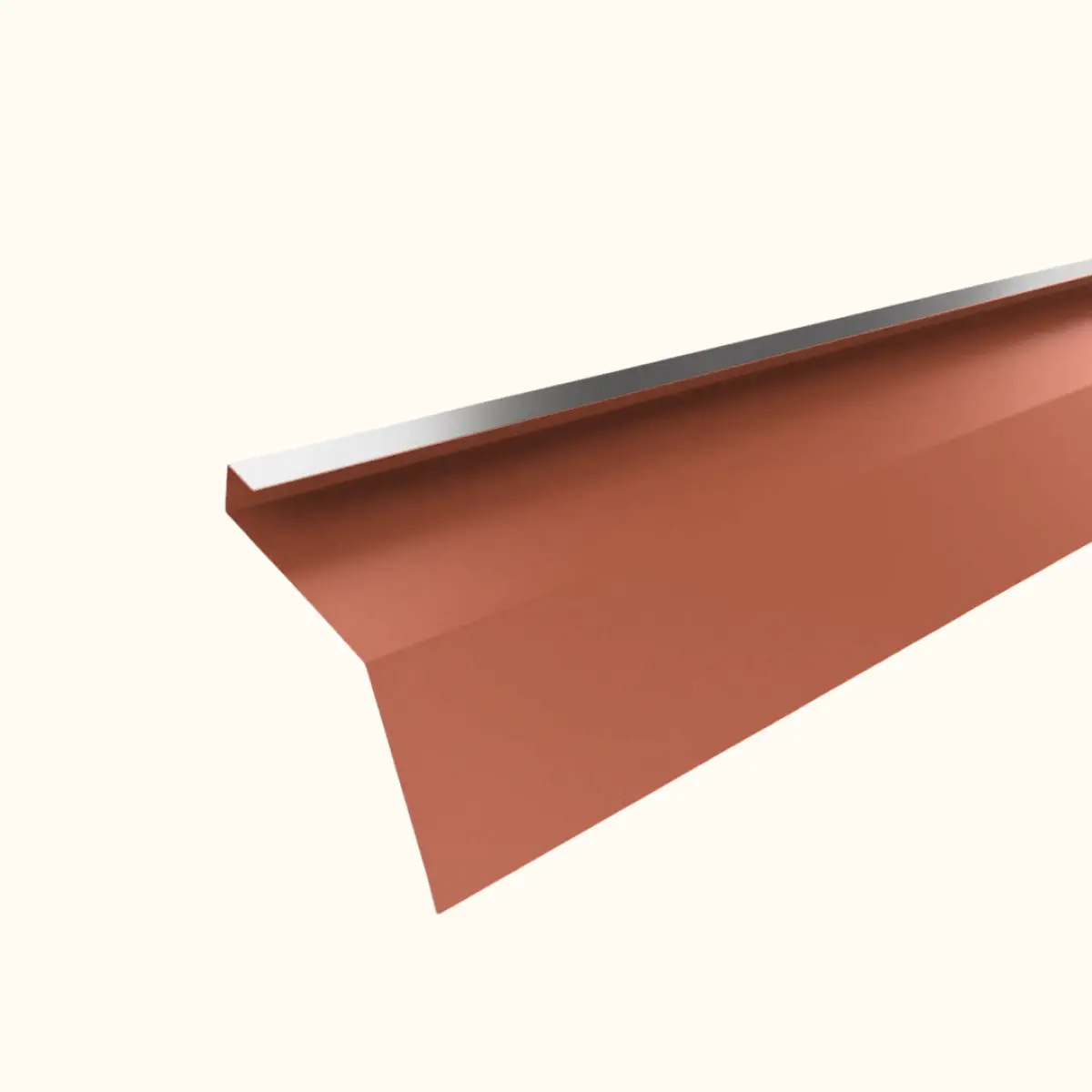 Tôle de gouttière avec surplomb pour toiture Savanna Terre Cuite mat