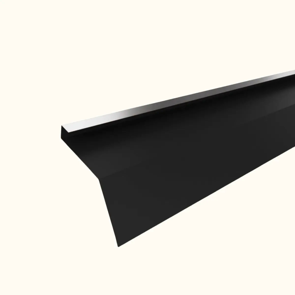 Tôle de gouttière avec surplomb pour toiture Savanna Noir mat