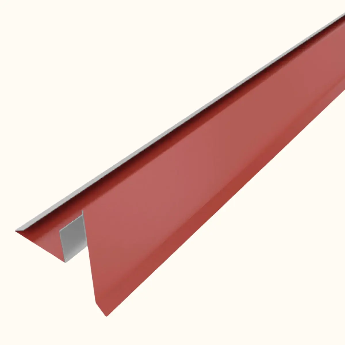 Tôle de rive avec rainure pour toiture Savanna Rouge mat