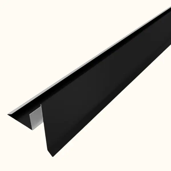 Tôle de rive avec rainure pour toiture Savanna Noir mat - 4