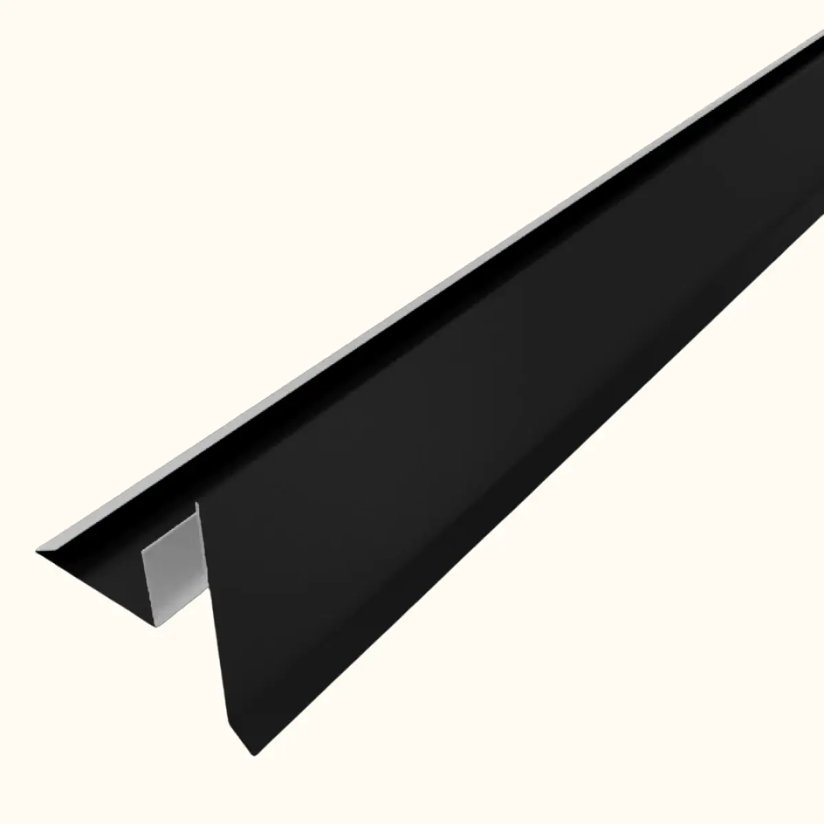 Tôle de rive avec rainure pour toiture Savanna Noir mat