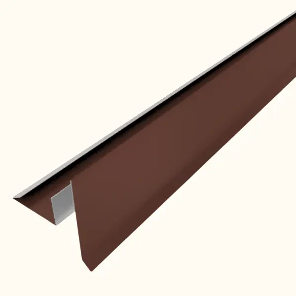 Tôle de rive avec rainure pour toiture Savanna Marron mat - 4