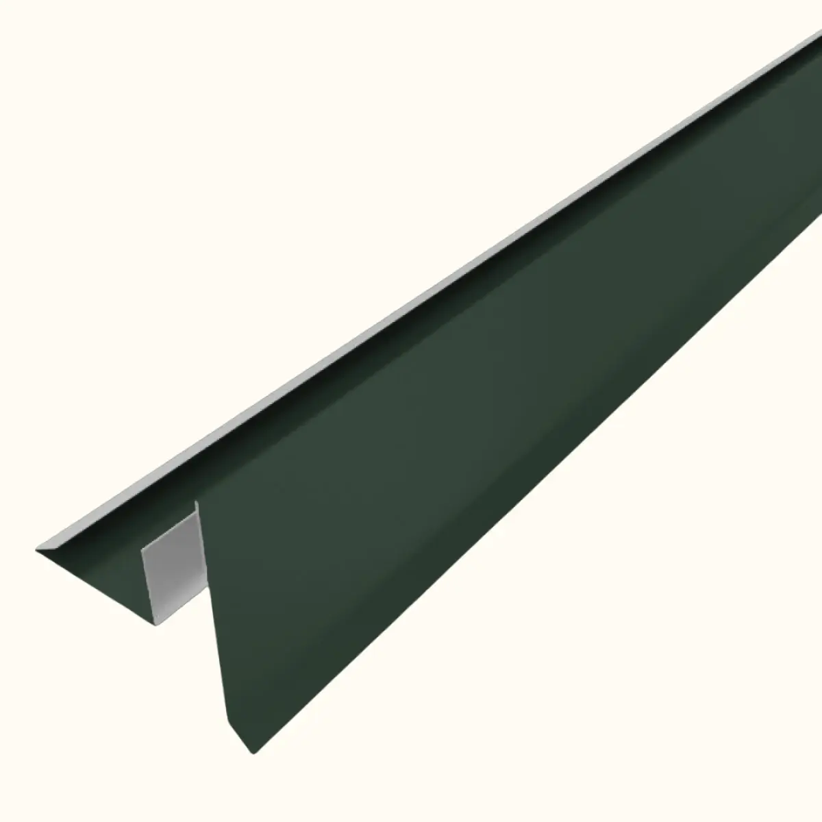 Tôle de rive avec rainure pour toiture Savanna Vert Mat