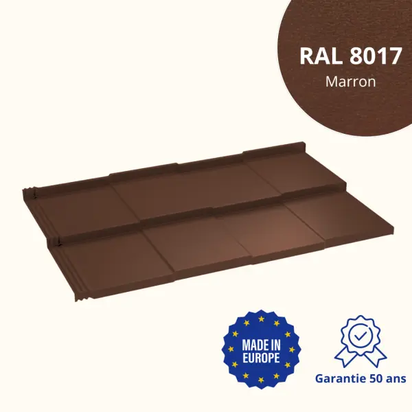 Tôle imitation ardoise Savanna Marron Mat