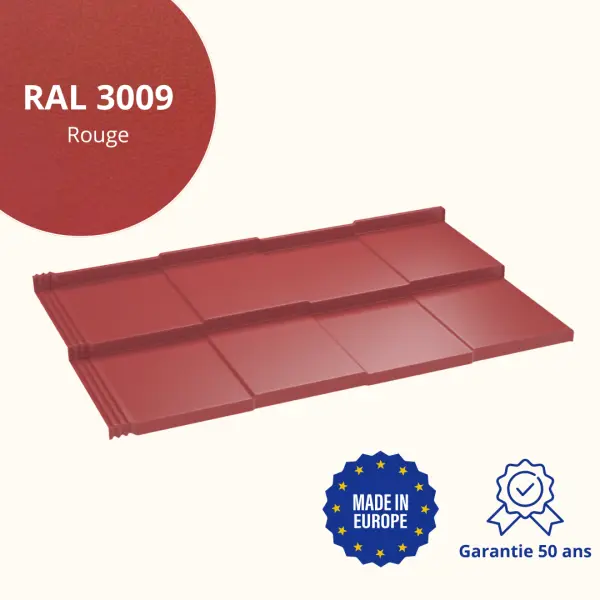 Tôle imitation ardoise Savanna Rouge Mat